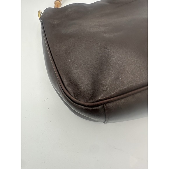 Gucci Vintage Bamboo Shoulder Bag Leather Brown Leather Shoulder Bag Bag - Picture 7 of 16